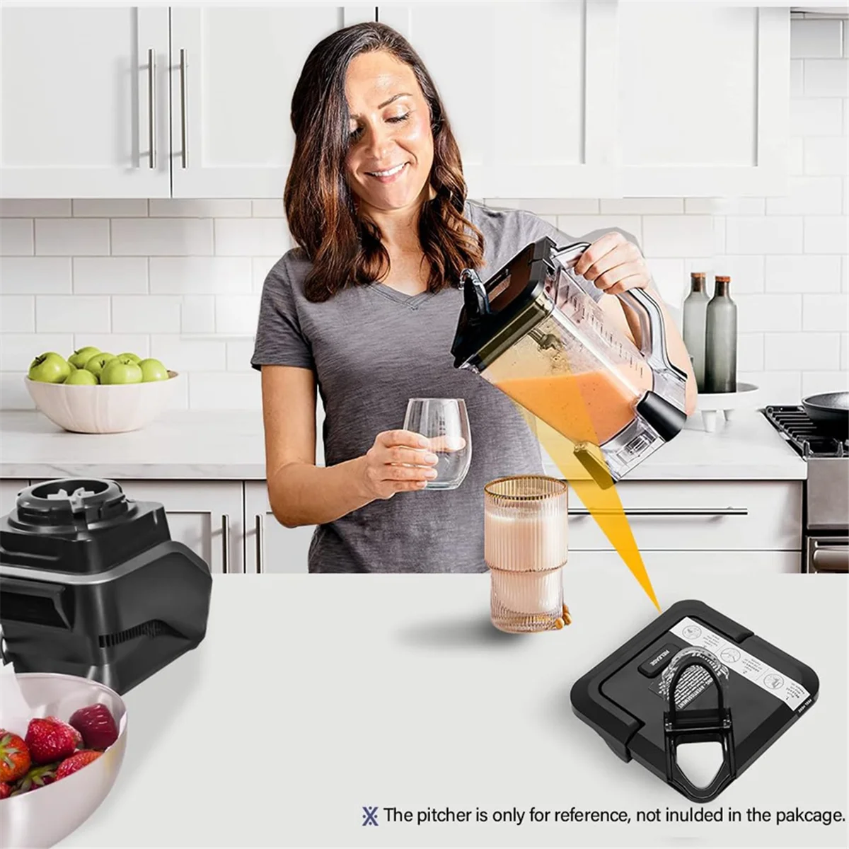 populaire vergrendeling deksel vervanging voor Ninja Blender 72oz XL kannen, vervangende vierkante bovenklep voor Ninja BL610 BL710WM BN701