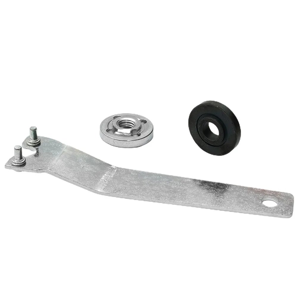 Multi-function Wrench Angle Grinder Black Flange Grinding Lock nut Metal Silver Supplies Equipment Accessories