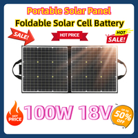 Portable Solar Panel 5V USB Foldable Solar Cell Battery 100W 18V Charger Monocrystalline Outdoor Power Supply RV