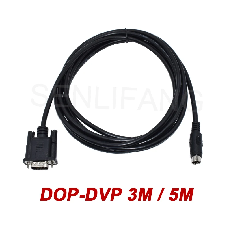 For Delta PLC Communication With HMI Cable DOP-CA232DP DB9 TO MD8 Data Cable DOP-DVP 3M 5M