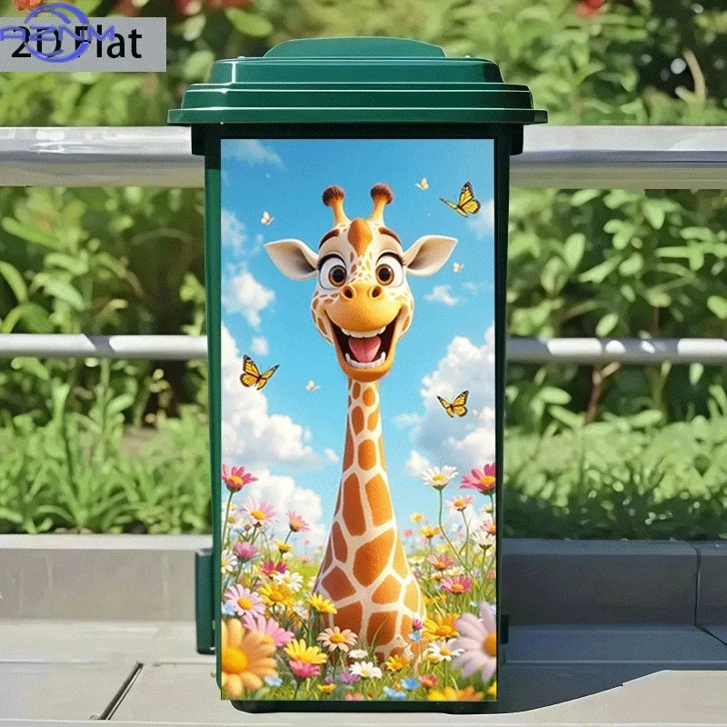 Trend‑focused 2D Printed Decal Decor Ornament for Multipurpose Household Trash Dustbin