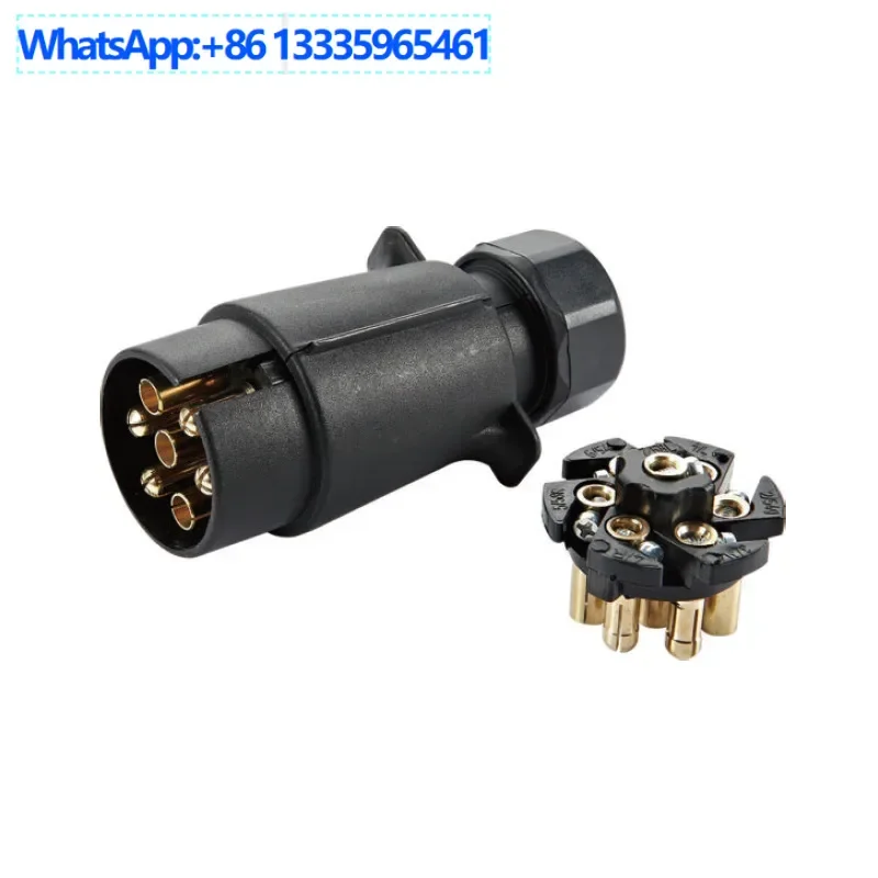 

10PCS trailer7-pin powerplugsocket signal transmission connectorRVaccessoriesEuropean round needle off-road vehicle modification