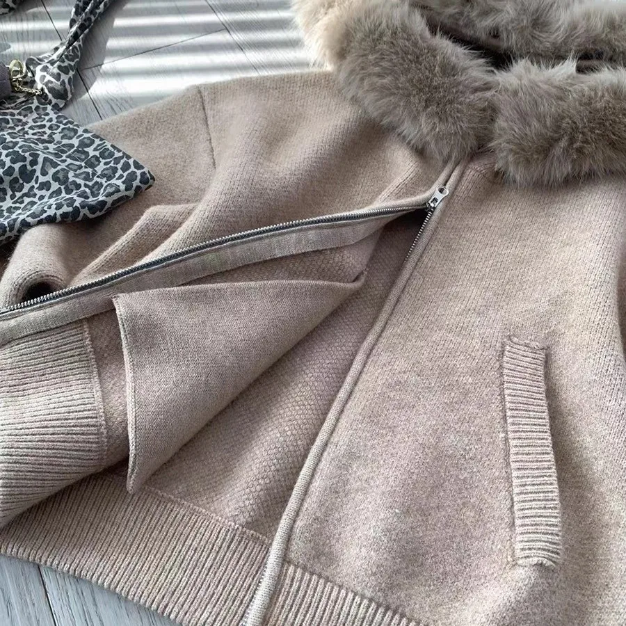 سترة صوفية كبيرة الحجم للنساء، أحدث سترة خريف/شتاء فضفاضة مناسبة للتخسيس لعام 2025 #6