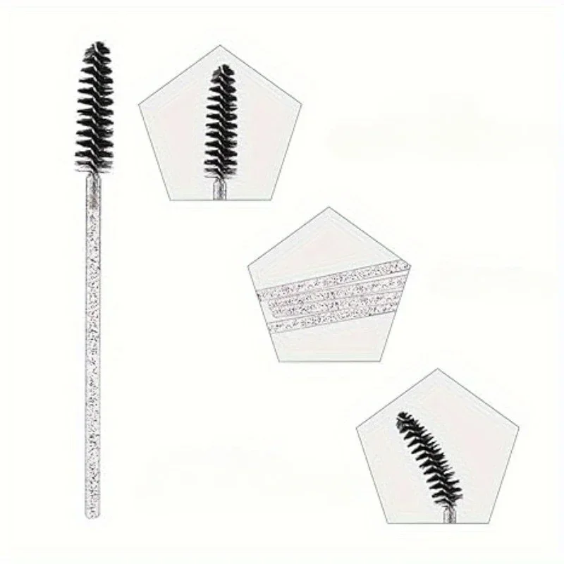 100 Stück Einweg-Mascara-Pinsel, Wimpernverlängerung und Augenbrauenpinsel mit Behälter