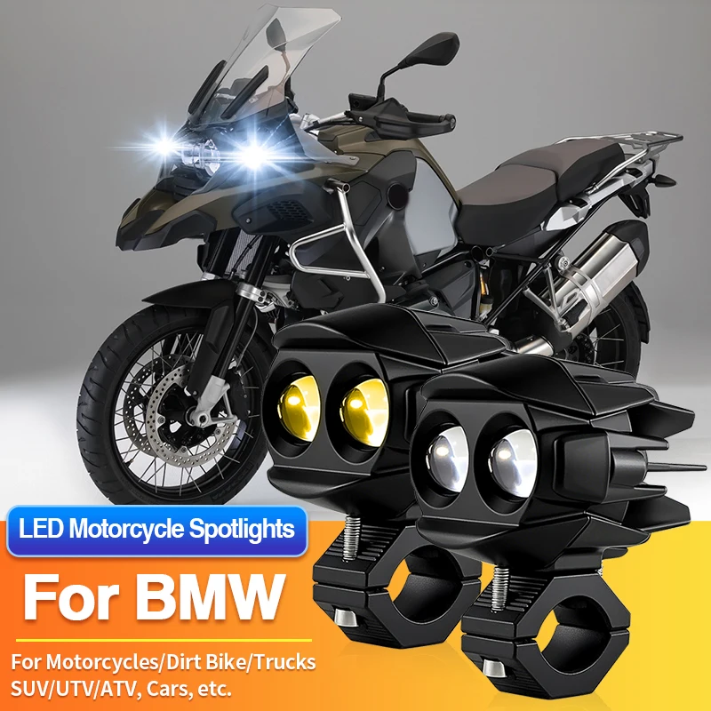 

1 Set LED Universal Motorcycles Headlight Dual Color Fog Light UTV ATV Car for BMW G310GS/G310GS GS Edition/G310R/R1200C Montauk