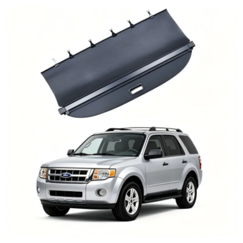 Cargo Cover Trunk Privacy Shade Rear Security Partition Anti-Theft Shield Organizer for Ford Escape 2008-2012 2.3L Engine