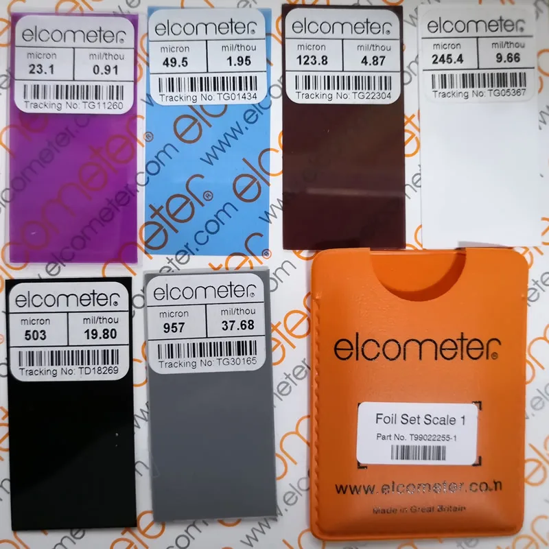 Elcometer 456 Coating Thickness Gauge Calibration Film Elcometer 456 Standard Sheet T99022255-1