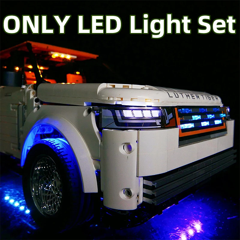 Zestaw oświetlenia LED RC do technicznego samochodu sportowego LEGO 10512 (tylko światło LED, bez modelu klocków)