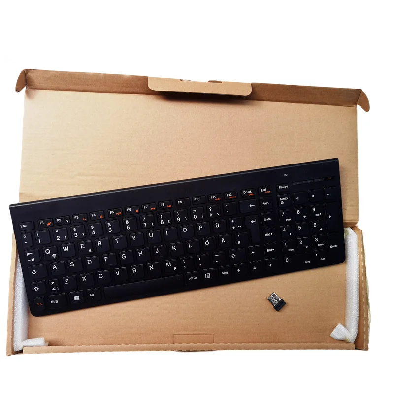 Teclado sem fio preto para Lenovo, layout alemão, SK-8861