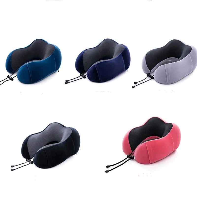 Soft U-shaped Memory Foam Neck Pillow Travel Pillow Massage Neck Pillow Sleeping Airplane Pillow Cervical Healthcare Bedding