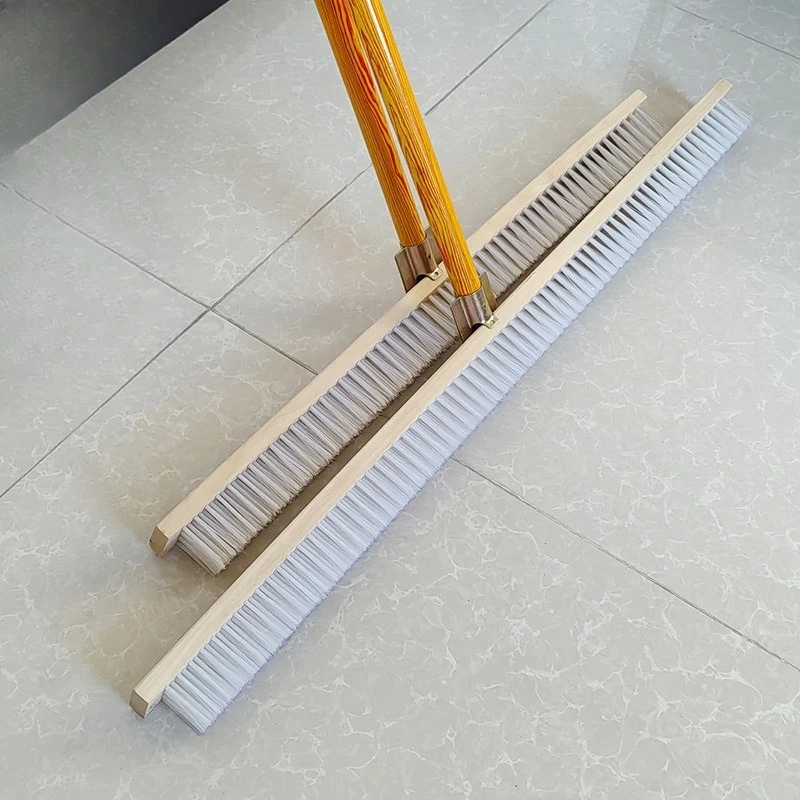 Commercial 80cm Wide Long Handle Hard Bristle Floor Scrub Brush for Garden & Commercial Tile Surface Cleaning