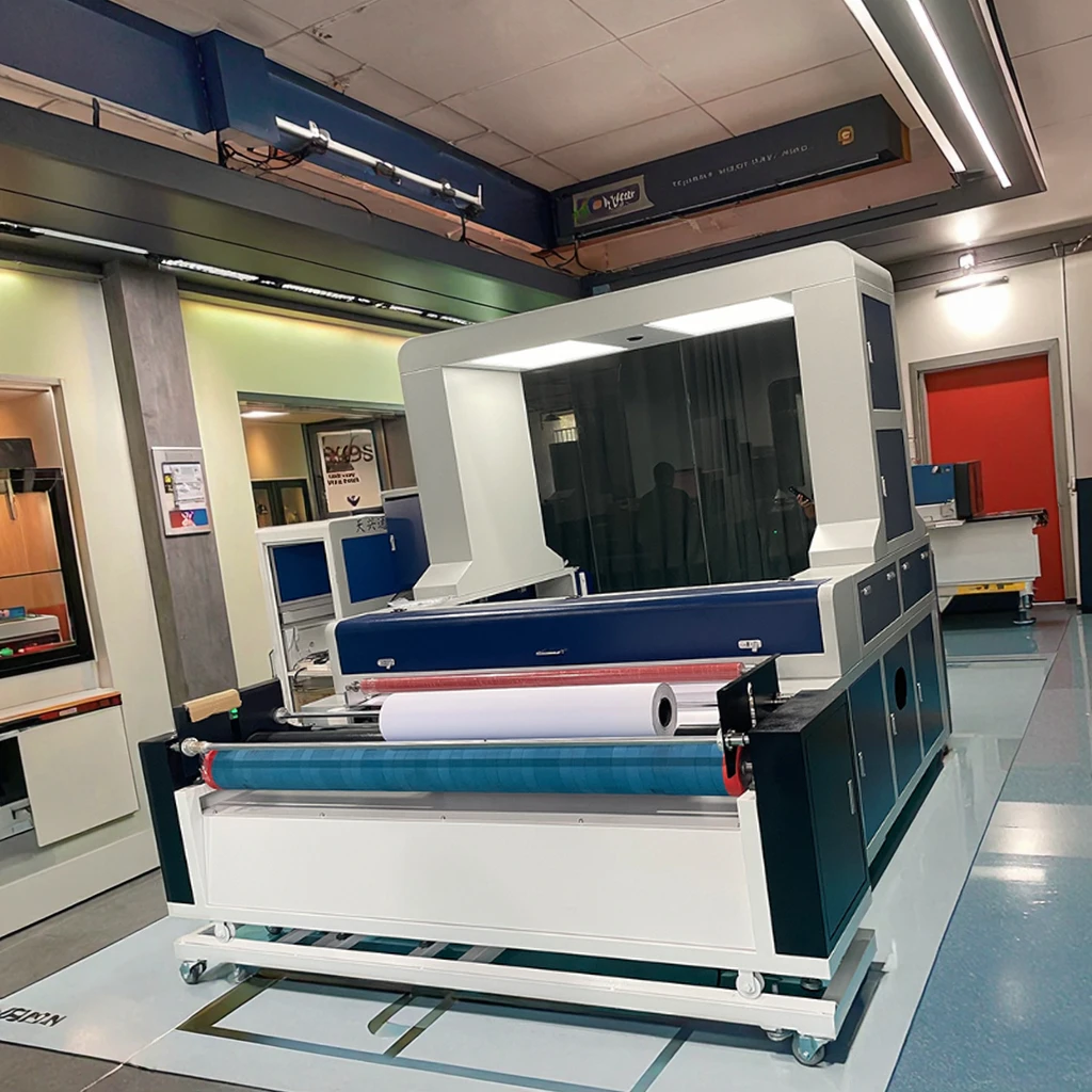 1820 Automatic Feed Double Head CO2 Laser Engraving Cutting Machine for Wood Stone Water Cooling Vision System Productivity