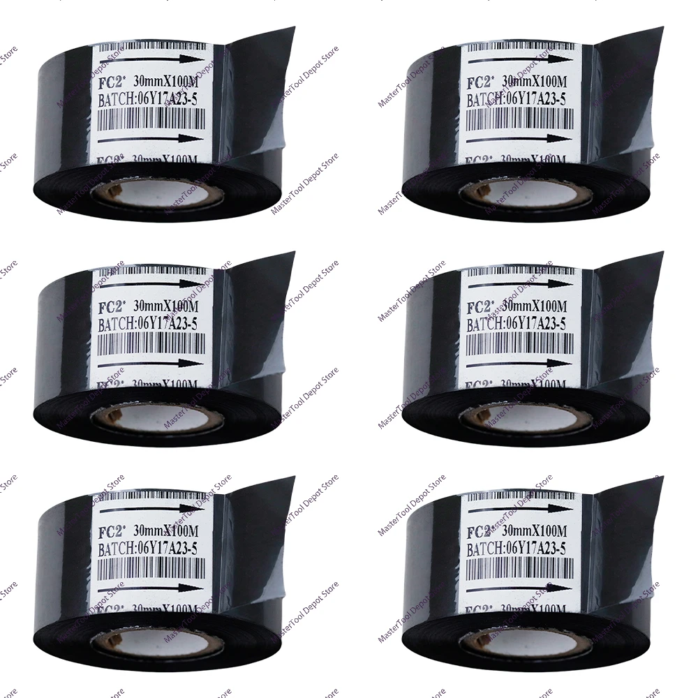 30mmx100m Black Hot Stamping Foil Thermal Transfer Ribbon Resin for Coder Printer Machine, Black Color Ribbon for Coding Machine