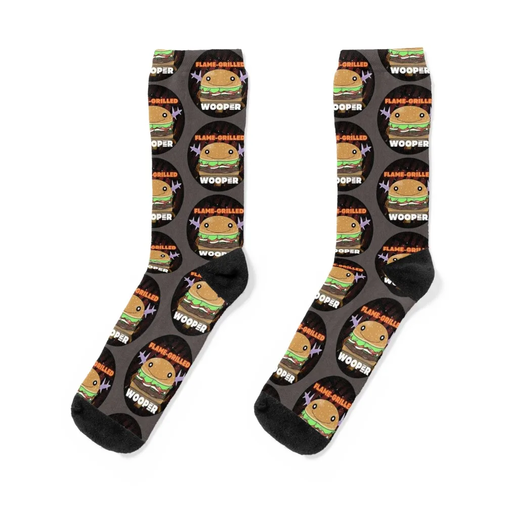 

Flame Grilled Wooper Socks winter gifts Wholesale Climbing floor Socks For Women Men's