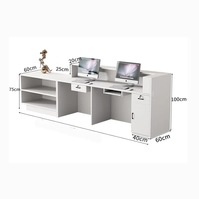 Practical Vintage Reception Desk Contemporary Waterproof Reception Counter Home Easy Clean Rezeptionstheke Reception Furniture