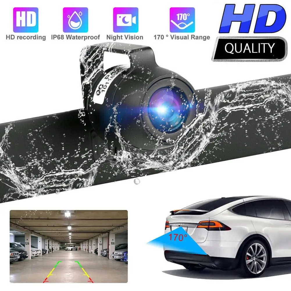 

Car Reverse Backup Camera 170-degree Wide Viewing Angle Night Rear View Parking Cam Donation Camcorder