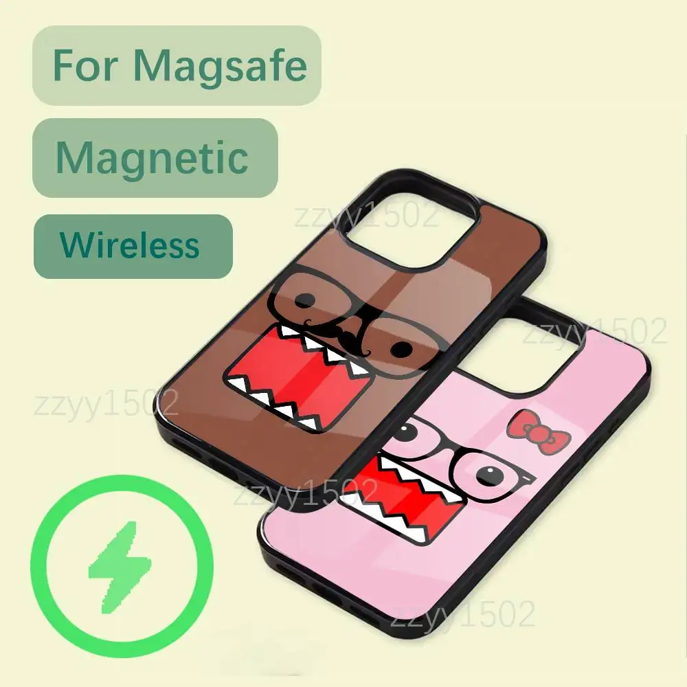 

Cute Japanese Domo-Kun Phone Case For iPhone 17,16,15,14,13,12,11,Pro,Max,Plus,Mini,SE4,E Magsafe Wireless Charging