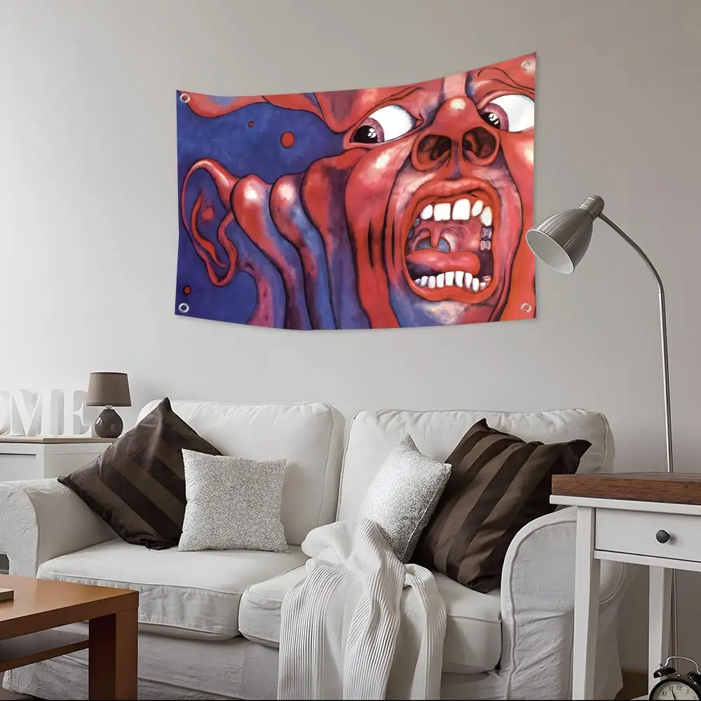 Banderas personalizadas de Progressive Rock King Crimson, decoración para habitación de jardín y exteriores, fondos, arte de pared, regalos familiares