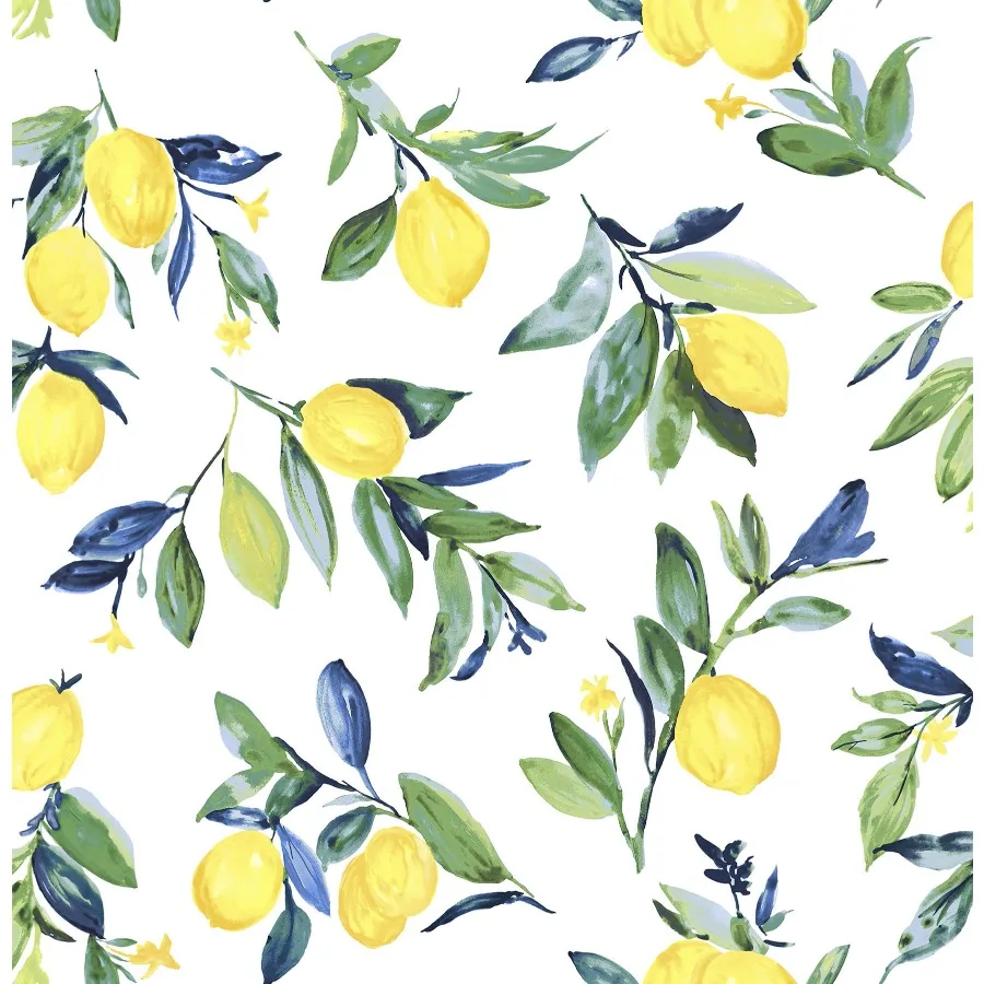 

Lemon Drop Yellow Vinyl Peel And Stick Wallpaper 216-in by 20.5-in 30.75 sq. ft.