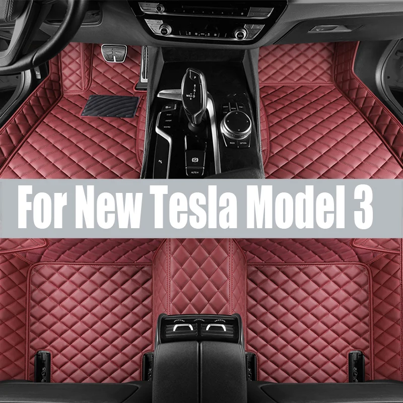 

For 2024 New Tesla Model 3 Highland TPE Floor Mats Custom Fit All Weather Frunk Trunk Cargo Mats Floor Lines Inner Protector