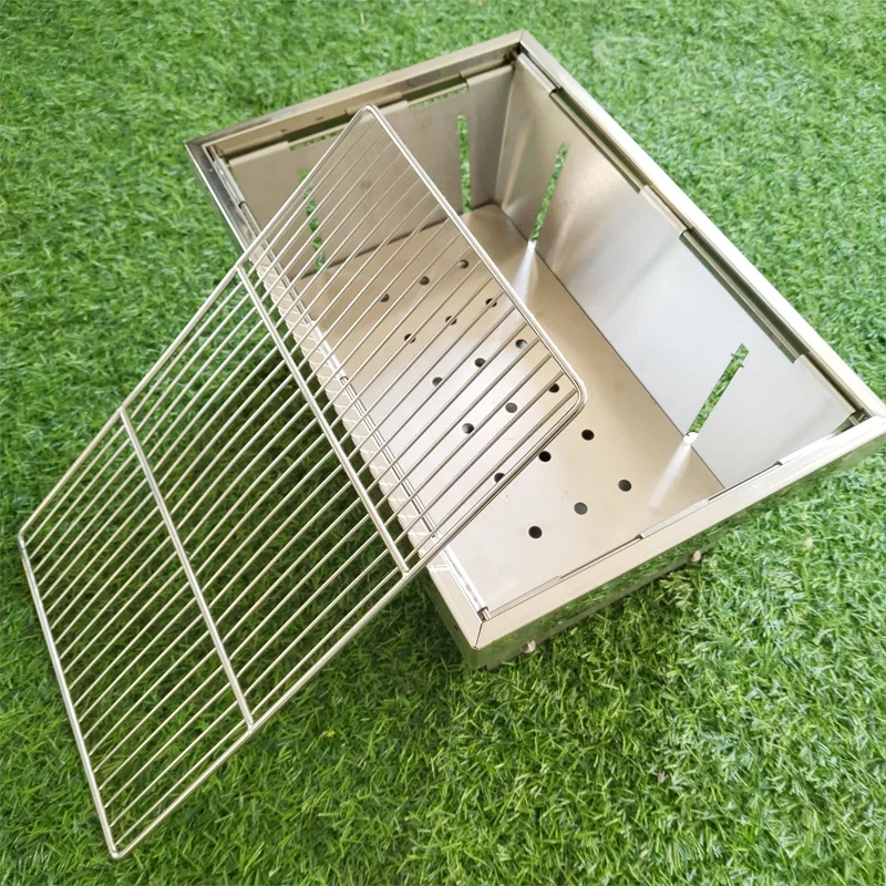 

304 Stainless Steel Barbecue Grill Portable Folding Firewood stove Barbecue camping Grate Fire stove Lohascamping IGT BBQ Grill