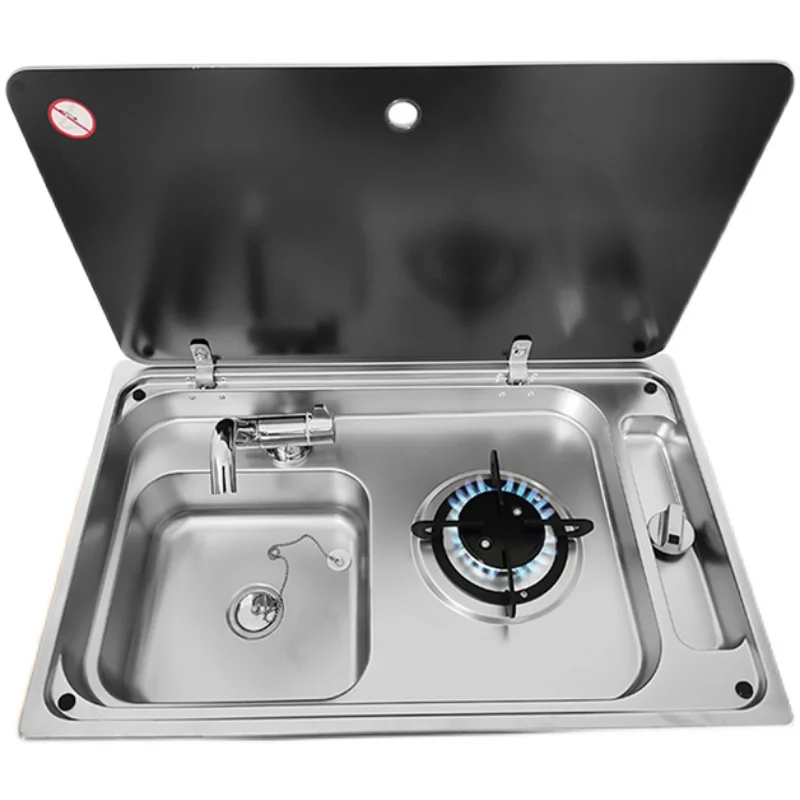 

RV hidden single-head stove, folding with sink, multi-functional sink, kitchen gas stove and sink two-in-one
