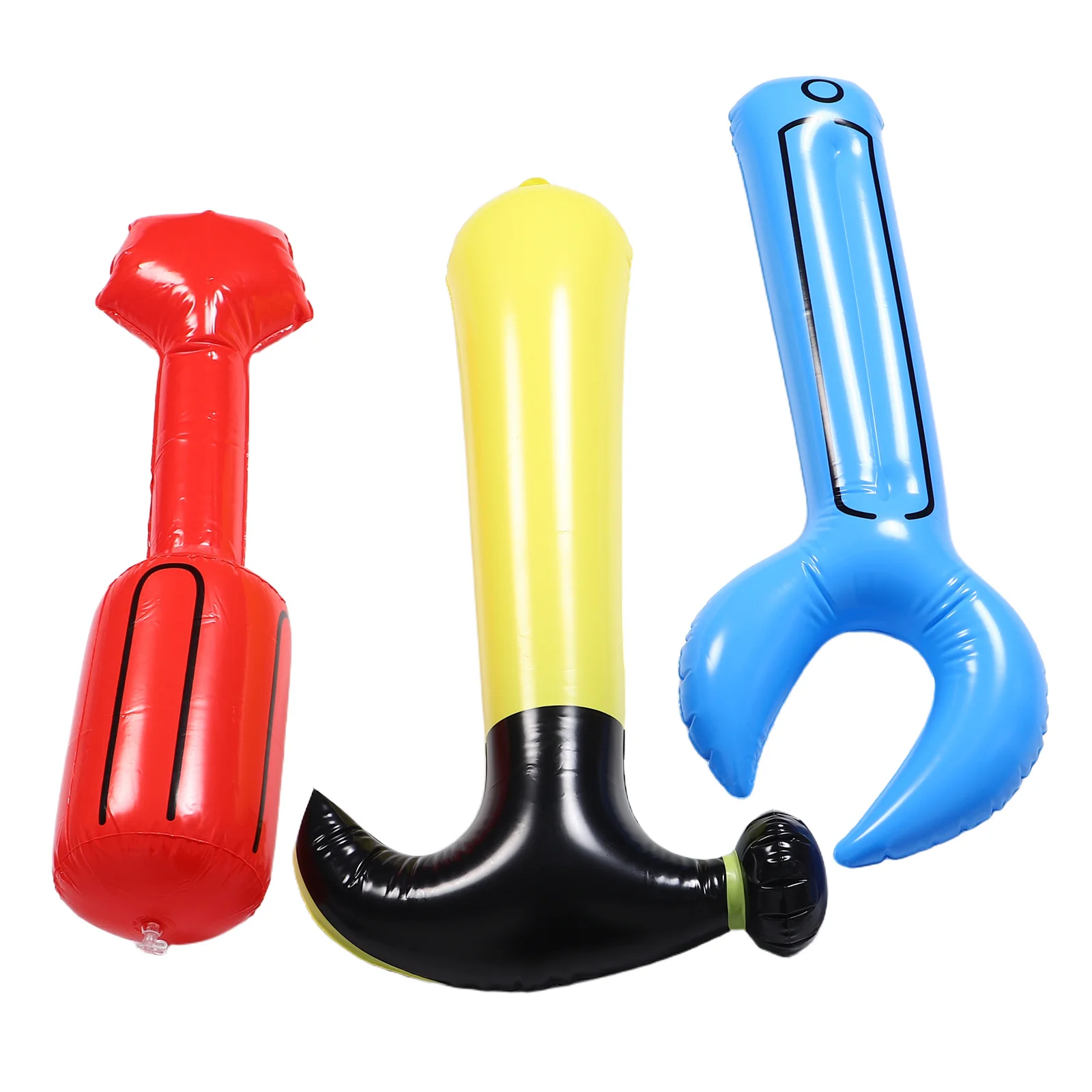 Kit d'outils de Construction gonflable, 1 ensemble, Design réaliste, jeu de rôle pour enfants, cadeaux de fête légers et amusants, événement à thème de Construction