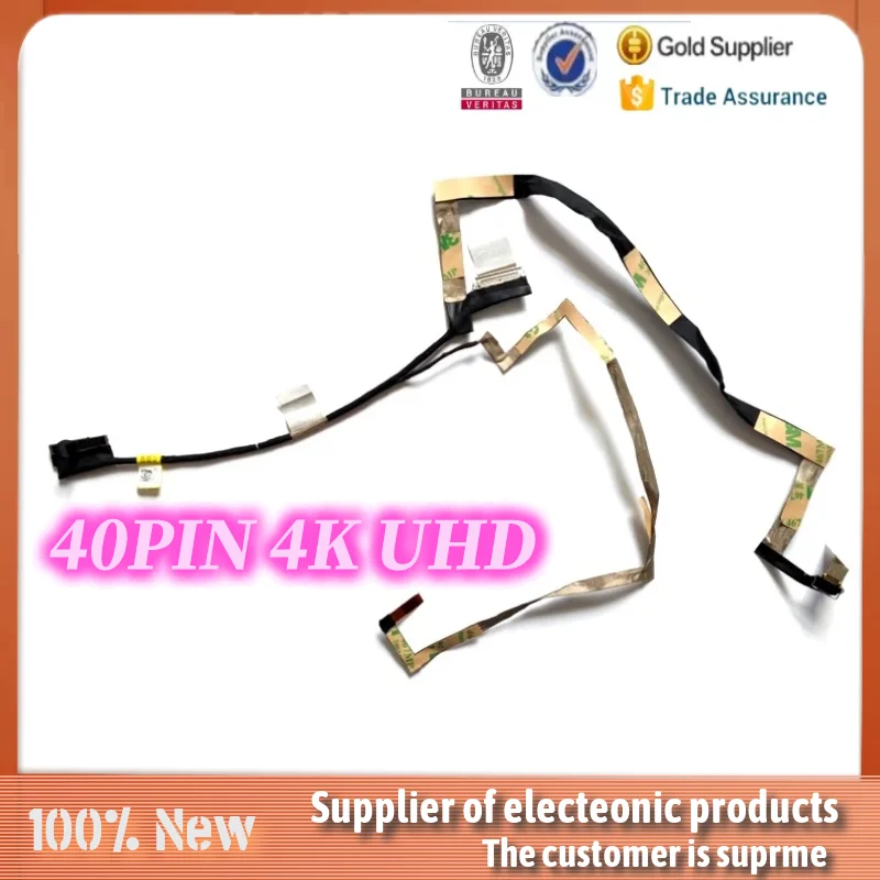 New original LCD Screen Cable DELL XPS15 7590 Precision 5540 M5540 EDP51 EDP UHD 4K 40PIN 06W55N DC02C00LD00