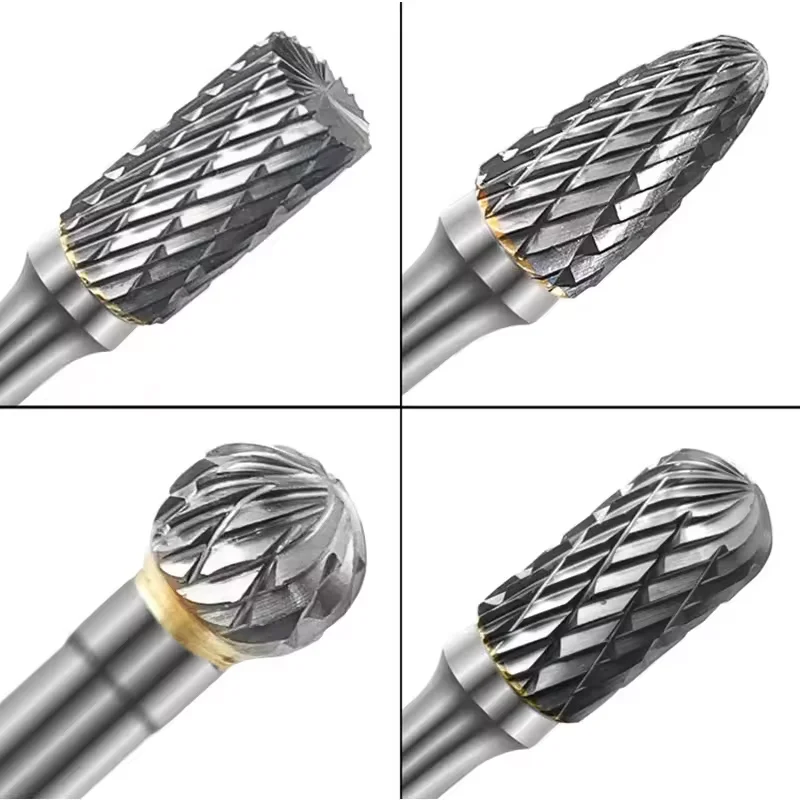 8 قطعة/المجموعة 1/4 بوصة 6 مللي متر التنغستن أداة السلطة كربيد لدغ بت الملفات الدوارة CNC أداة الحفر مجموعة لأداة السلطة #5