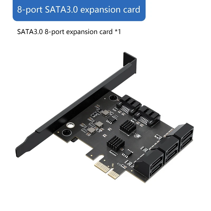 

Карта расширения для жесткого диска, 8 портов, SATA, PCI-E X1, SATA3.0, 6 Гб/с