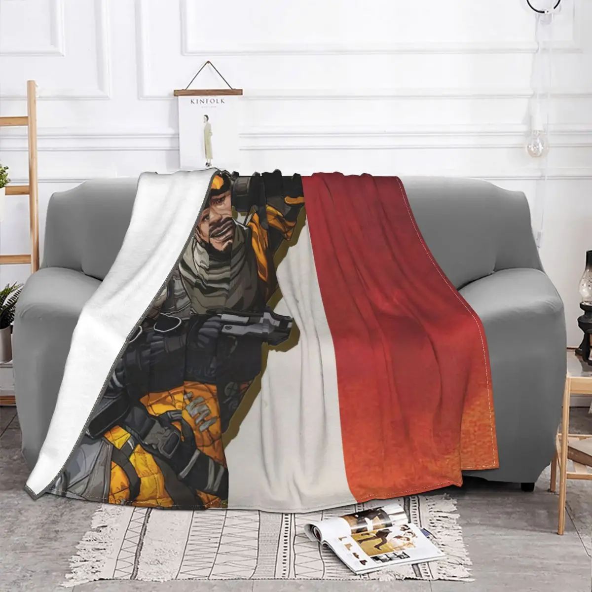 Apex Legends Mirage Fleece Throw Blankets Valkyrie Gibraltar Game Blanket for Sofa Bedroom Ultra-Soft Bedspread