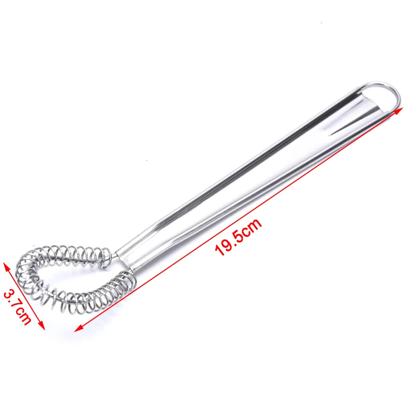 1Pc Stainless Steel Whisk Spring Hand Mixer Spoon Kitchen Eggs Sauces Honey Cream Mixing Kitchen Gadgets Cooking Tools New