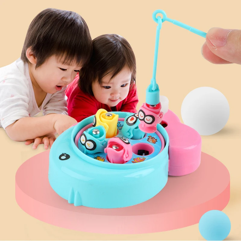 1PCS Kids Fun Mini Fishing Game Machine Clockwork Toy Children Birthday Party Favors Goodie Funny Parent-child Interactive Toys