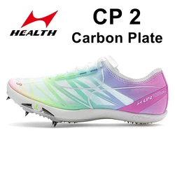 Health CP2 Arched Carbon Plate Track Field Sprint Spikes Sneaker Professional High Springback Dash Race Training Sport Shoes