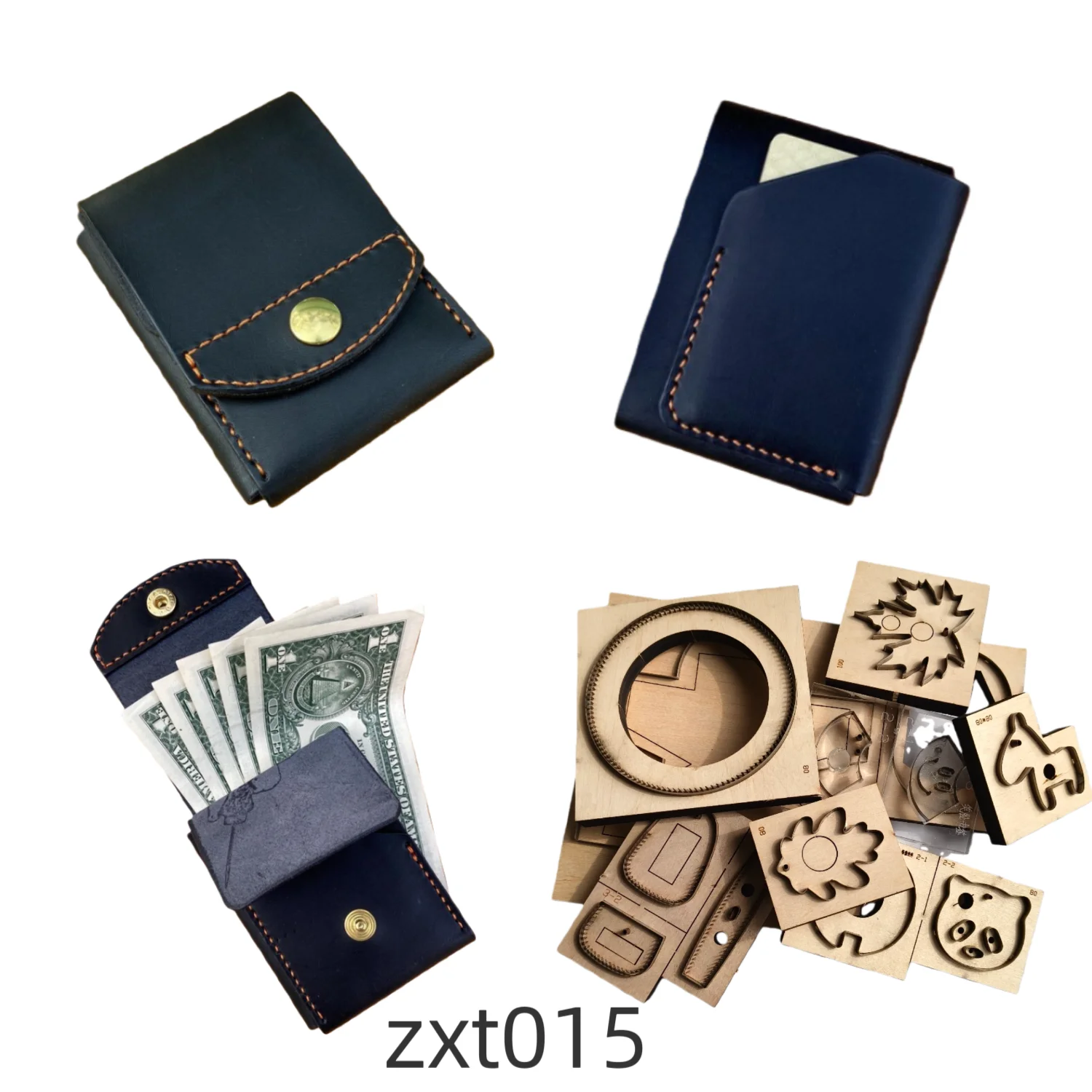 Simple stacking wallet leather cutting tools, cutting molds, hand cutting knives, wooden mold tools zxt015