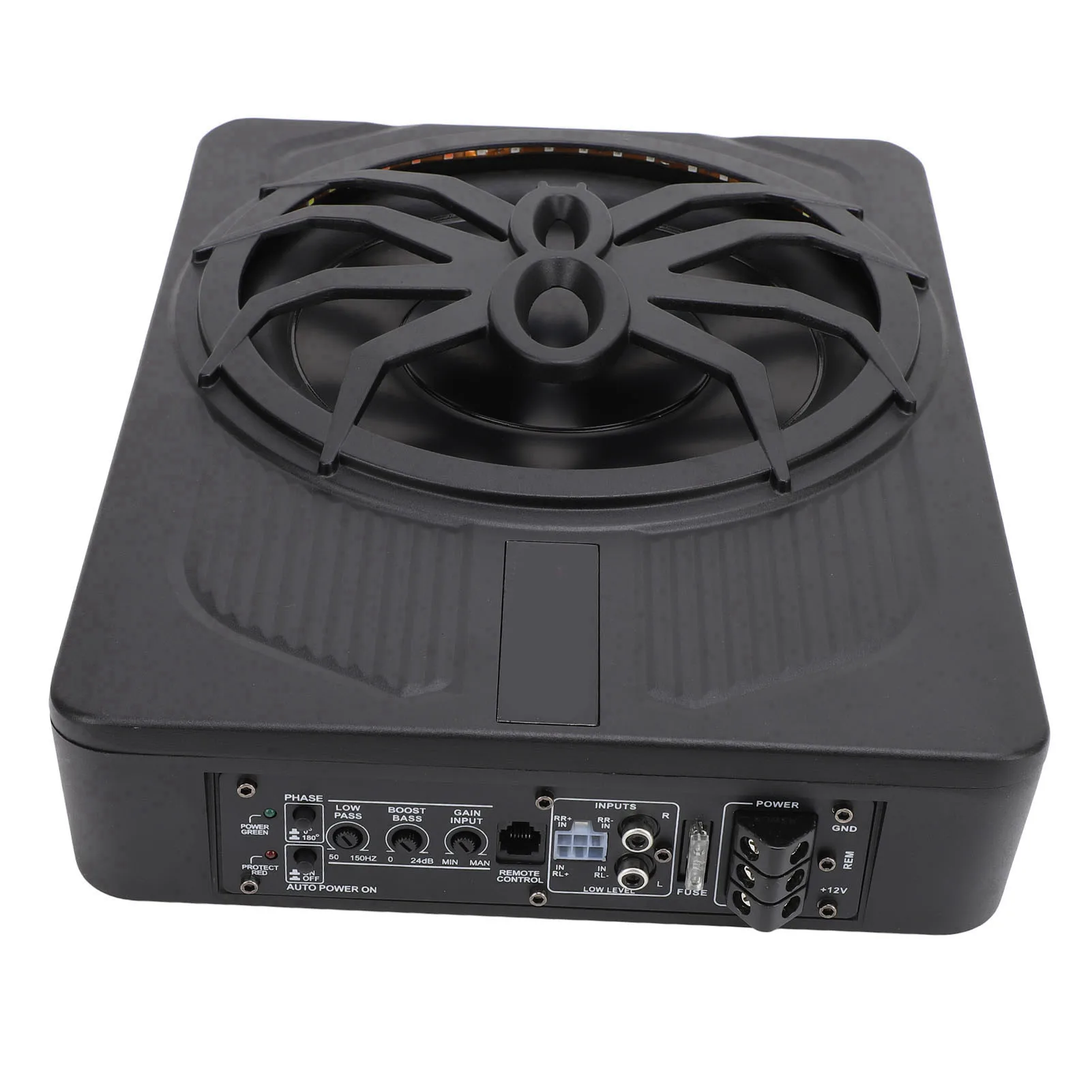 مضخم صوت نحيف يعمل بالطاقة LED أداء خفيف من سبائك الألومنيوم مدمج في مضخم صوت تحت المقعد للشاحنات #6