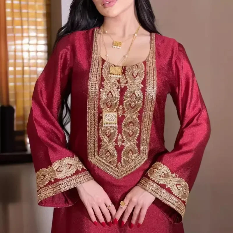 Eid Muslim Women Abayas Party Maxi Dress Sequins Vestidos Ramadan Morocco Dresses Jalabiya Dubai Kaftan Islam Arab Long Robe