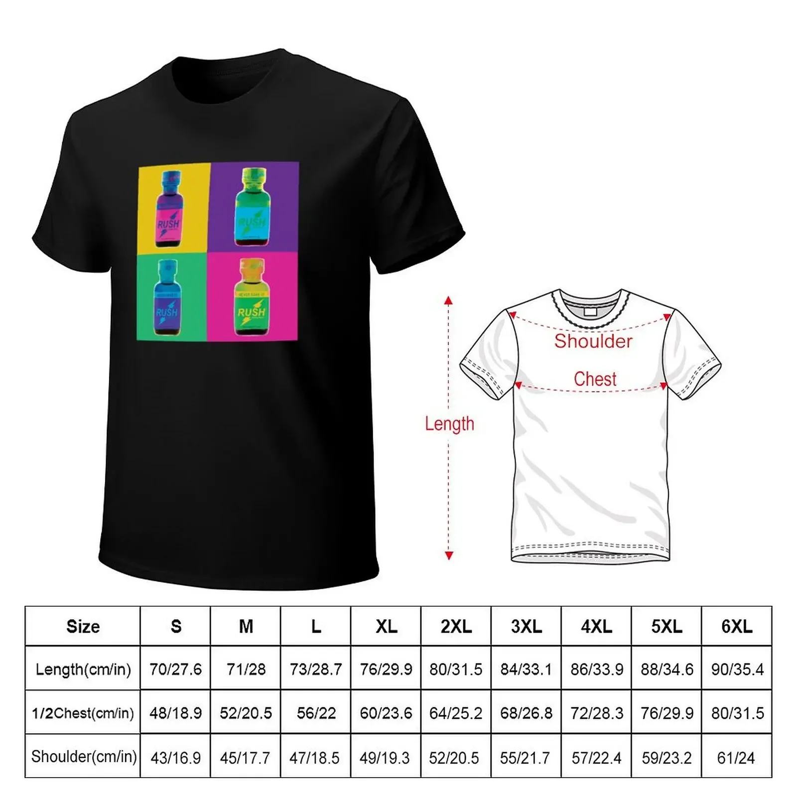 PopArt Poppers T-shirt Blouse oversized heavy weight t shirts for men