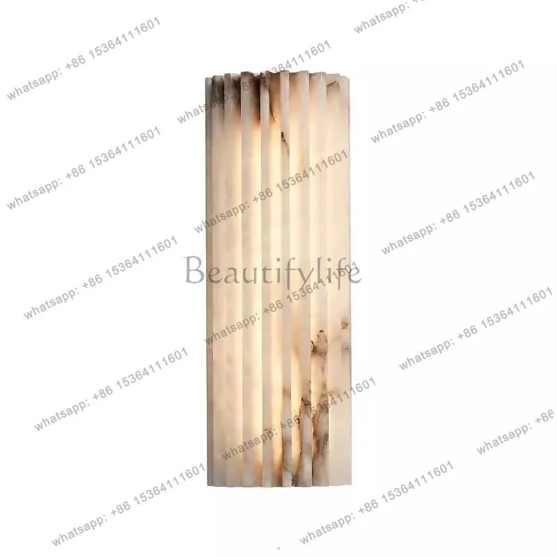 Cross-border modern marble Italian light luxury personalized background wall hotel luminous object