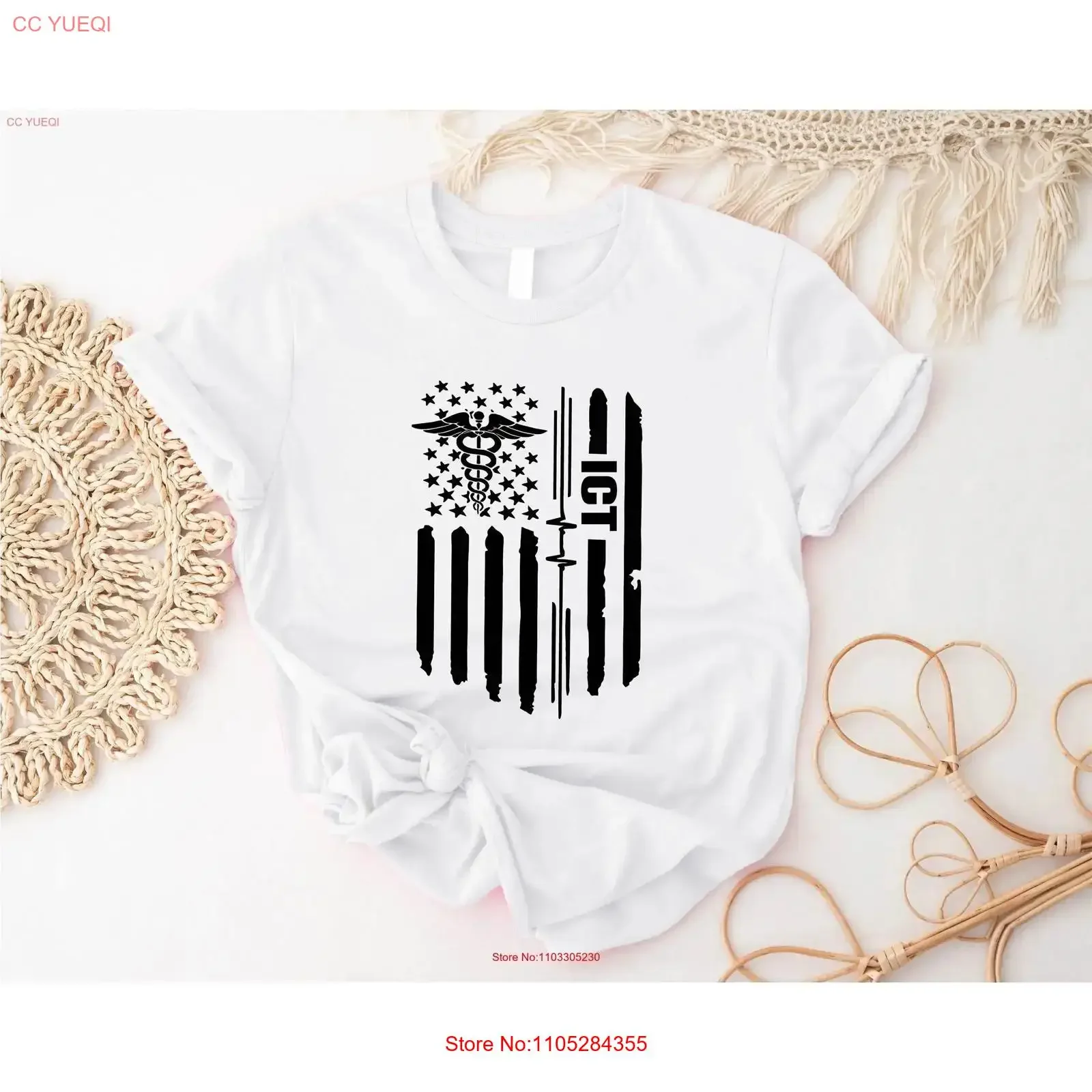 ICT American Flag T shirt Information And Communication Technology Teacher Integrated Co Teaching Cute Coworker vintage Washed