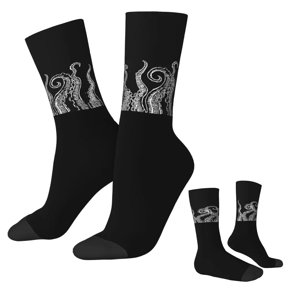 Tentakel (18) Socken Harajuku Hochwertige Strümpfe Ganzjahres-Langsocken Zubehör für Weihnachtsgeschenke für Männer und Frauen