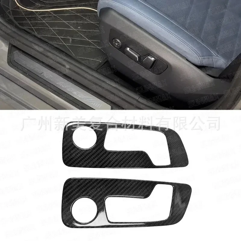 

For BMW New 5 Series 530Li Dry Carbon Fiber 2024+ Interior Seat Adjustment Panel Decorative Frame Modification Accessories