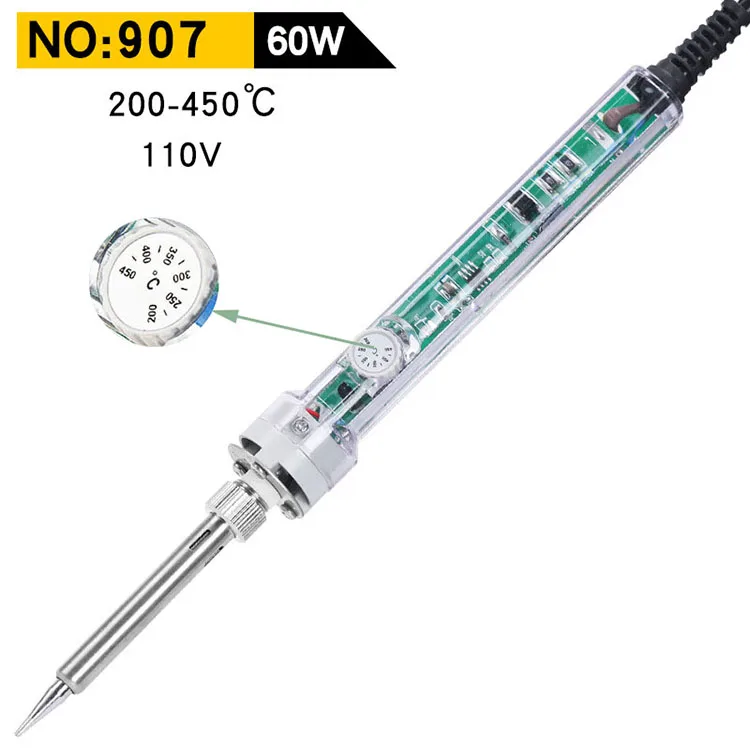 Precision 907S Soldering Iron Electric With Electrostatic Clip Adjustable Temperature Tin Bread Solder Irons Professional Tools