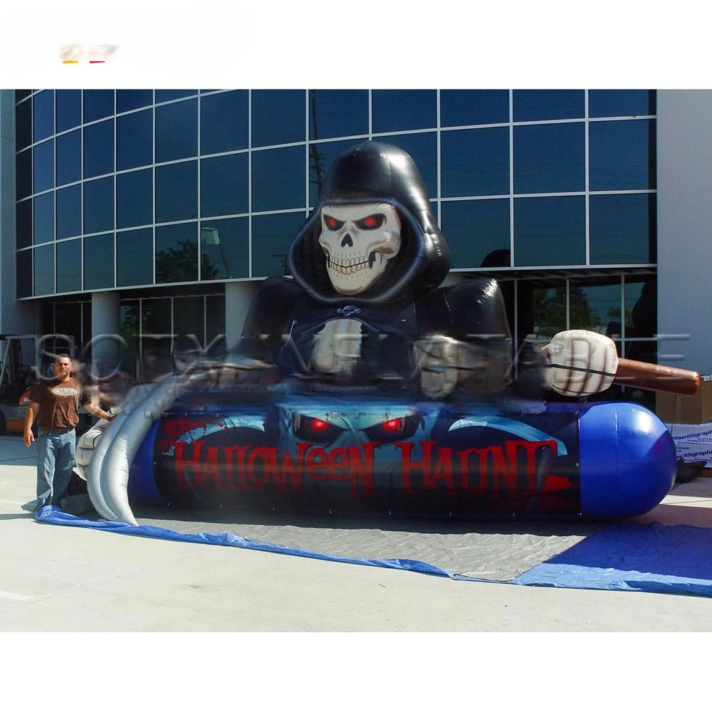 

for festival decoration Customized outdoor event advertising 6mlong large Inflatable grim reaper Halloween character mode