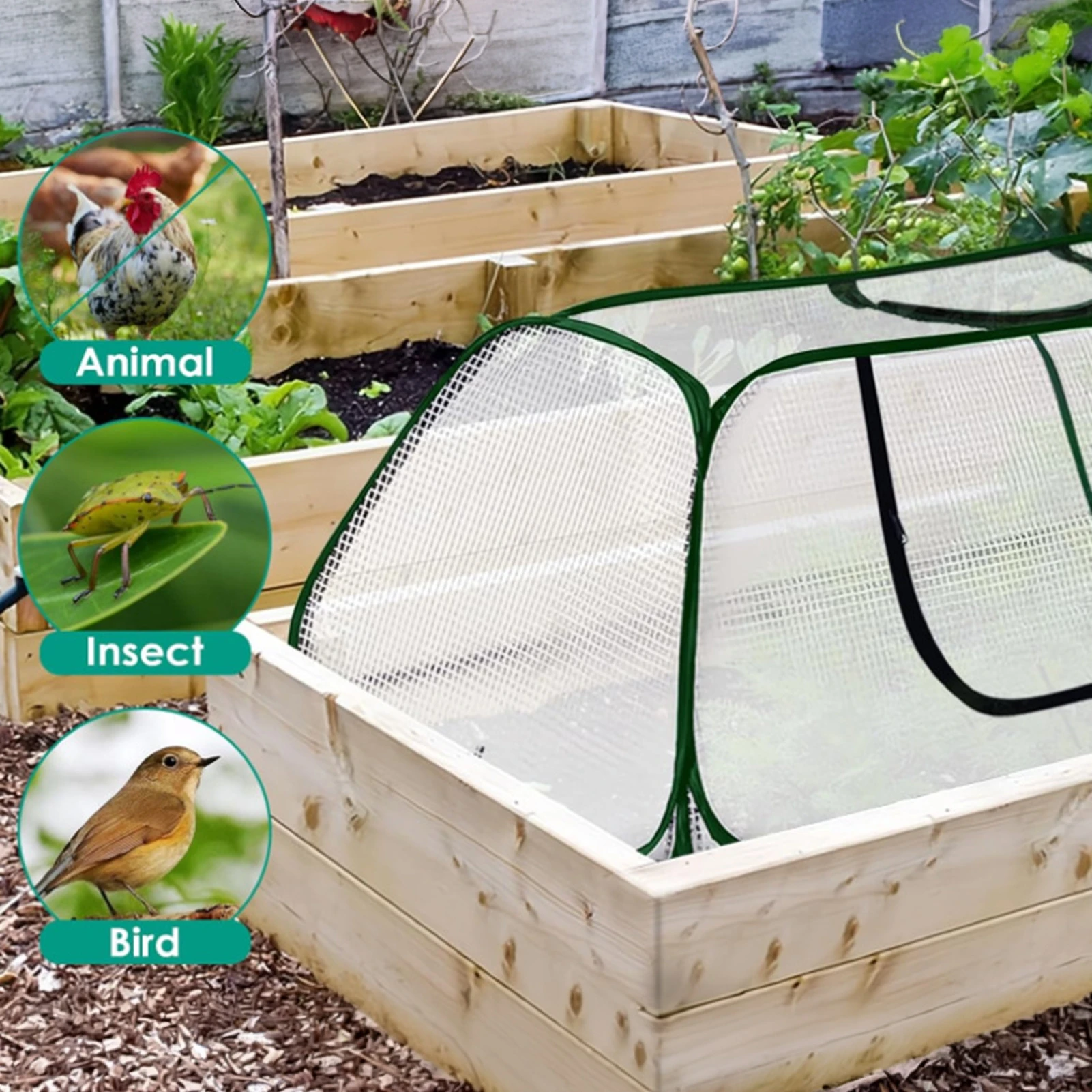 Plant Frost Cover PVC Winter Plant Blanket Foldable Greenhouse Shield for Potted Flowers Vegetables Garden Outdoor Patio
