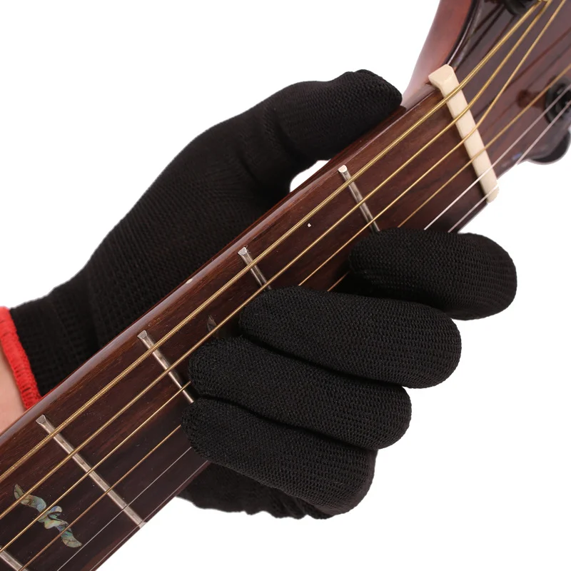 Gitarrenhandschuhe, Gitarren-Fingerspitzen-Schutz, Übungshandschuhe zum Spielen von Saitenmusikinstrumenten, Gitarre, Größe 3, erhältlich