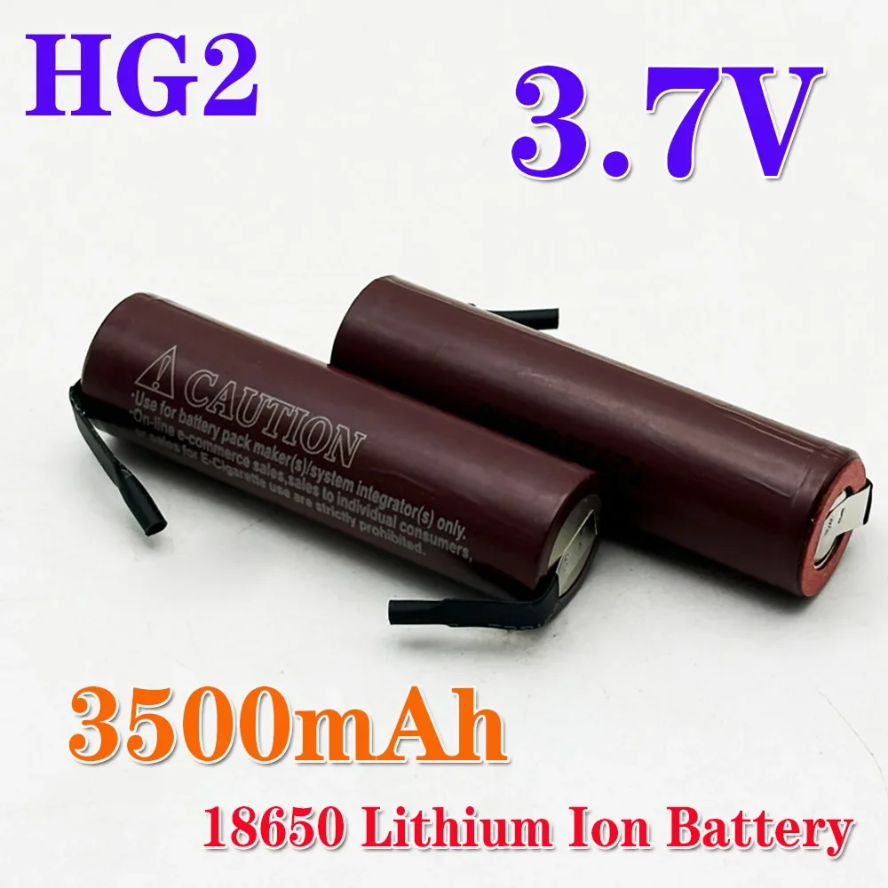 

18650 HG2 3500mAh 3.7V lithium battery with continuous 25A discharge