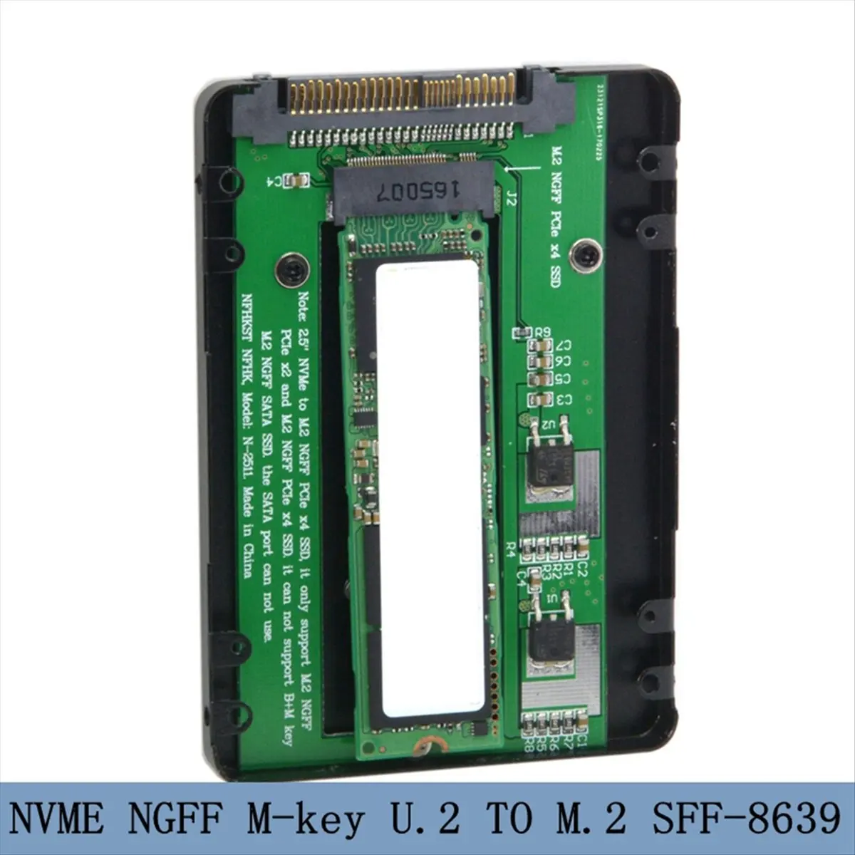 ABGZ SFF-8639 NVME U.2 to NGFF M.2 M-Key PCIe SSD Case Enclosure for Mainboard Replace SSD 750 P3600 P3700
