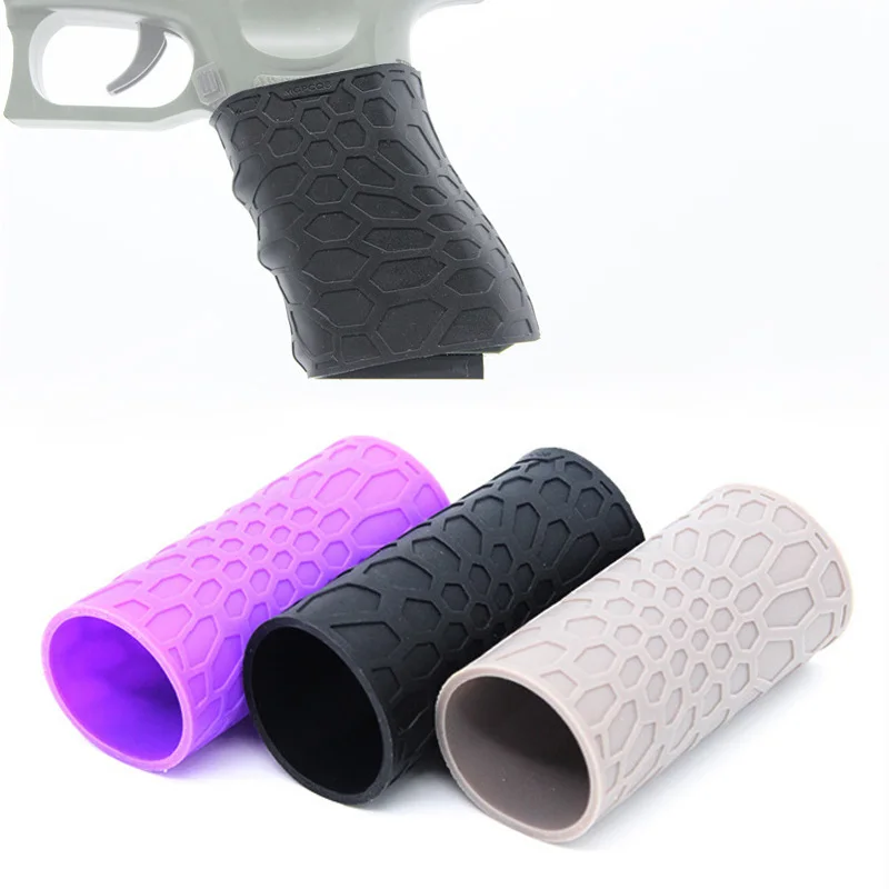 Tactical Handgun Rubber Grip Sleeve Holster for G17, G19 Glock Pistol Anti-slip Grip Cover for Airsoft Hunting Gun Accessories