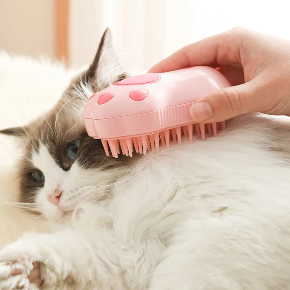 Electric Cat Claw Shaped Pet Spray Massage Brush Refillable Pet Massage Brush Pet Hair Cleaning Accessories для